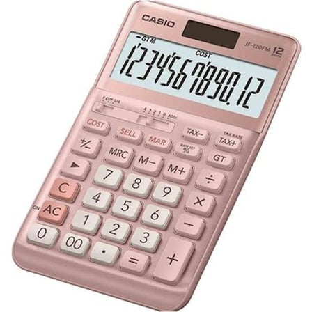 Casio JF-120FM-PK Pembe 12 Hane Masa Üstü Hesap