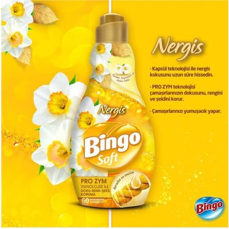 Nergis Aromalı Konsantre Çamaşır Yumuşatıcısı 1440 ml 60 Yıkama