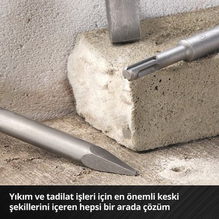 3 Parça SDS Plus Keski Seti 250 mm ile Yüksek Dayanıklılık