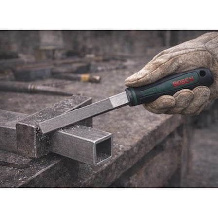 Kare Metal Eğe, 200 mm Orta Diş ile Ergonomik Tasarım