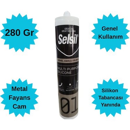 Şeffaf Genel Amaçlı Silikon Fayans Cam Metal Yapıştırmak için