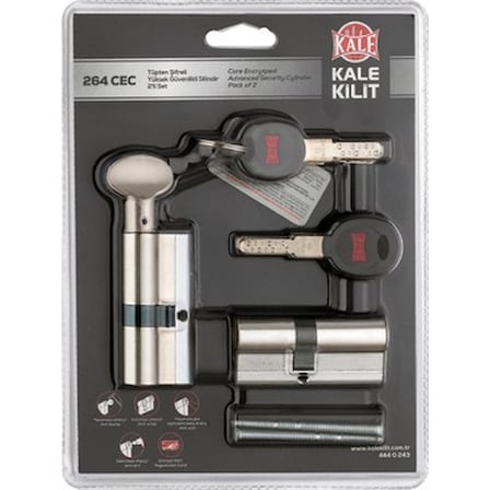 Tüpten Şifreli Yüksek Güvenlikli Silindir - 2'li Set 68 mm