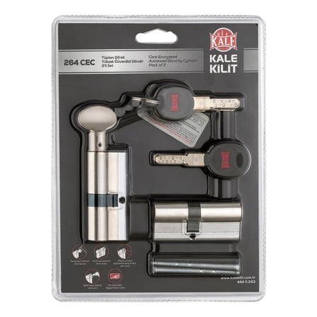 Tüpten Şifreli Yüksek Güvenlikli Silindir - 2'li Set 68 mm