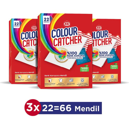 Renk Koruyucu Mendil 22'li Paket 3 Adet 66 Yıkama İçin Ultra