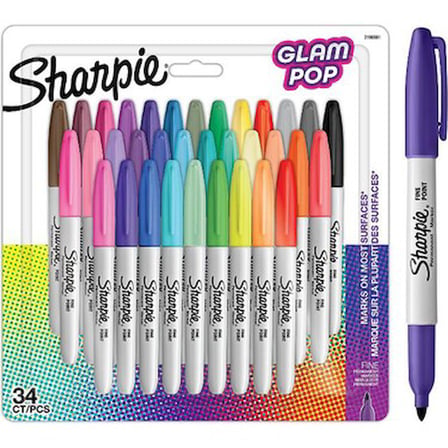 Sharpie Glam Pop Fine Permanent Marker 34'lü Kalem