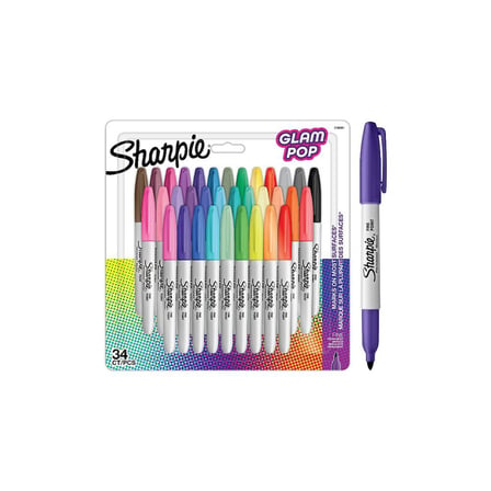 Sharpie Glam Pop Fine Permanent Marker 34'lü Kalem