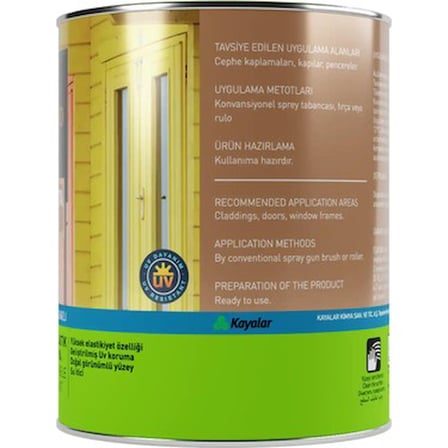 Elastik Ahşap Boyası 0.75 Lt Bianco Renk Seçeneği