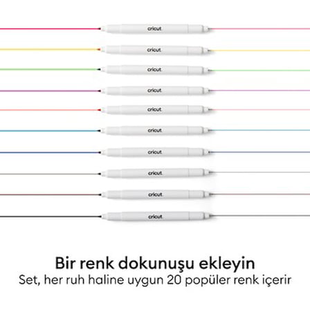 Cricut 2011825 Joy Çift Uçlu (0.4 Mm-1.0mm) Marker Ultımate 20Lİ