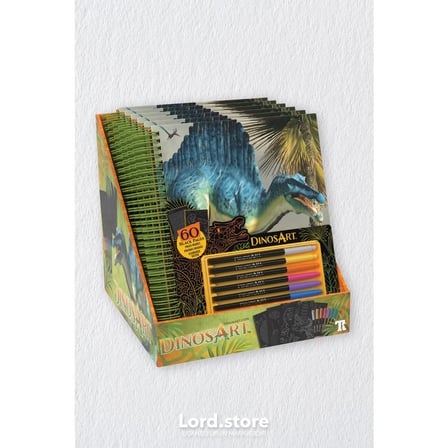 Taros Kırtasiye LORDSTORE513 Dinosart Siyah Sayfalı Boyama