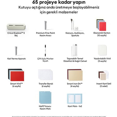CRICUT 2012405 EXPLORE 5 BAŞLANGIÇ PAKETİ (KESİCİ MAKİNE + SARF MALZEMELERİ