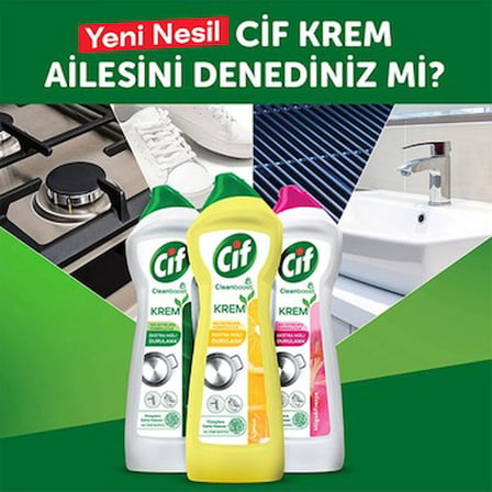 750 ml Ekstra Hızlı Durulama Özellikli Krem Temizleyici