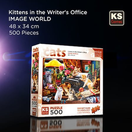 Yazılı Ofis Temalı 500 Parça Puzzle, Eğlenceli ve Zihin Geliştirici Aktivite