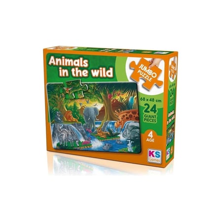 KS Games Animal In The Wild 24 Parça Jumbo Boy
