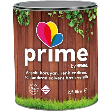 2,5 Lt Renkli Ahşap Vernik Solvent Bazlı Ürün