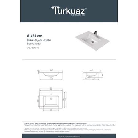 Etajerli 81 cm Lavabo, Şık Tasarım
