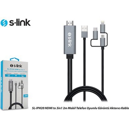 HDMI Görüntü Aktarıcı, Mobil Telefon Uyumlu 2m Uzunlukta