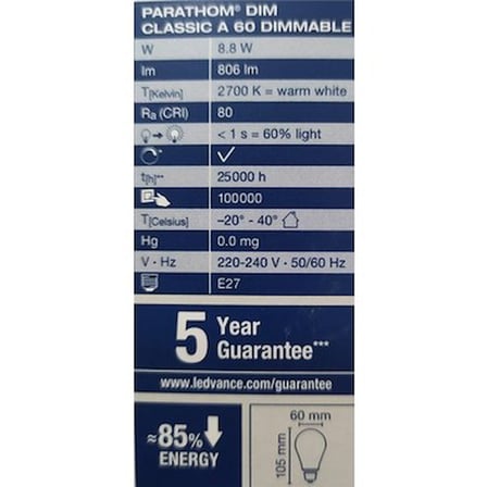 Dimlenebilir 8.8 Watt LED Ampul ile Aydınlatma