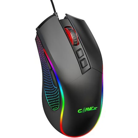 Claw's Crossfire V1 12800 Dpi Full Wide RGB Özel ABS Doku & Claw's Reflex Örgü Kablolu Gaming Mouse
