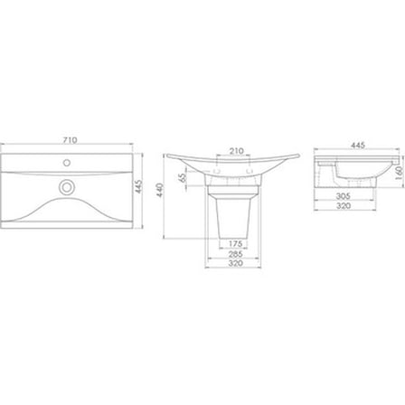 70 cm Tezgah Üstü Banyo Ürünü, Şık Tasarım