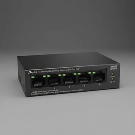 TP-Link Tp-lınk Ls105gp 4 Port Gıgabıt + 1 Port Rj45 Uplınk Poe 65w 250 Metre Poe Mesafe Metal Kasa