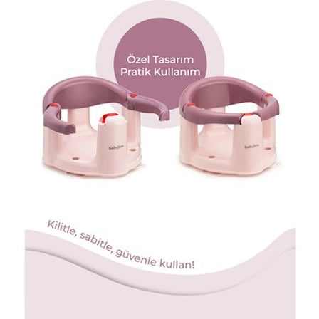 Mürdüm Renkli Önden Açılır Banyo ve Mama Oturağı Pratik Kilit Sistemi