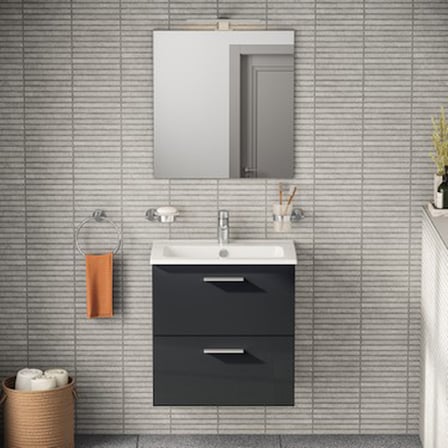 Çekmeceli Banyo Dolabı Seti 60 cm Modern Tasarım