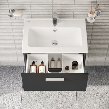Çekmeceli Banyo Dolabı Seti 60 cm Modern Tasarım