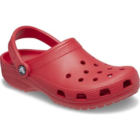 Crocs 10001 Classic Kadın Terlik Kırmızı Silikon/Plastik Günlük Kullanım İçin Rahat