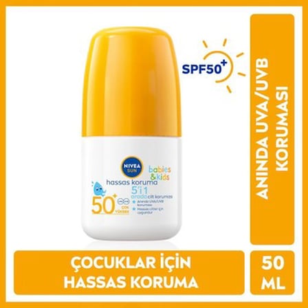 Bebekler için SPF50 Güneş Koruyucu Roll-On 50ml