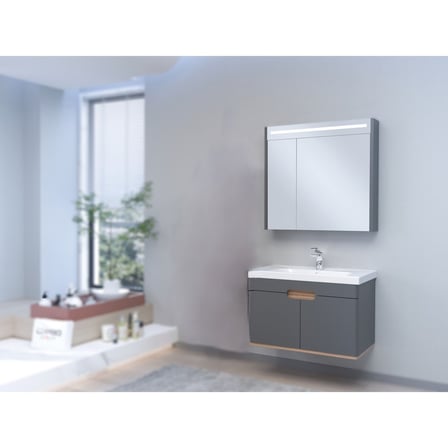Antrasit Grisi 80 cm Banyo ile Modern Alan