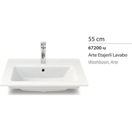 55x36.5 Uyumlu Etajer, Lavabo İçin Şık Tasarım