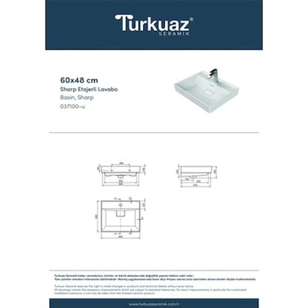 Etajerli Seramik 60x48 cm Modern Tasarım ve Fonksiyonel