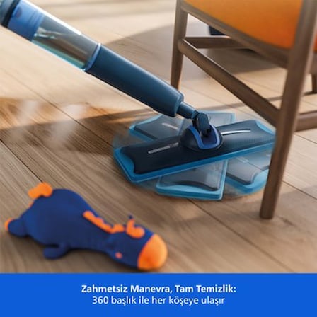Elektrikli Mop, 360° Başlık ile Zahmetsiz Temizlik Deneyimi