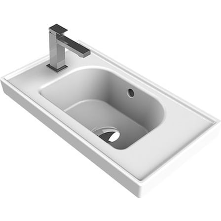 Soldan Batarya Delikli Etajerli Seramik 50x28 cm
