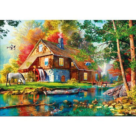 1000 Parça Sonbahar Temalı Eğlenceli Puzzle Seti