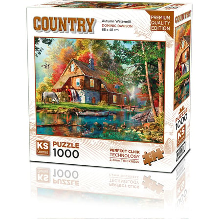 1000 Parça Sonbahar Temalı Eğlenceli Puzzle Seti