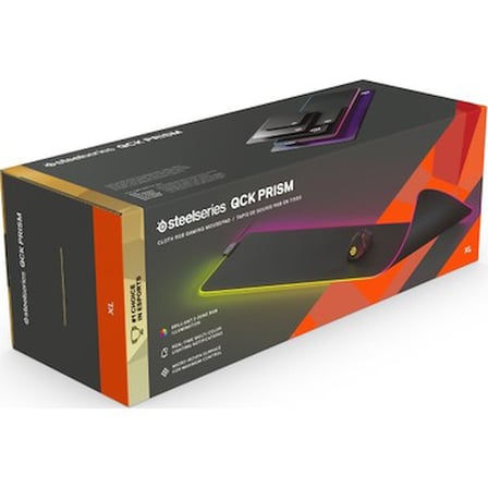 Steelseries QcK Prism Aydınlatma Özellikli XL Boyut Baskısız Düz Oyuncu Mousepad