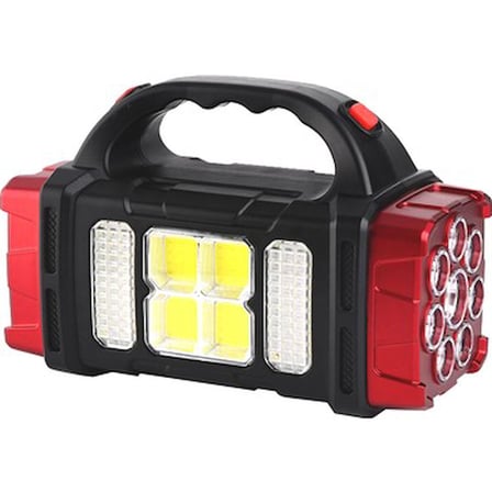 Şarjlı Solar Kamp Feneri, USB Çıkışlı 38 Watt Kapasite