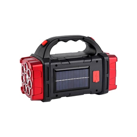 Şarjlı Solar Kamp Feneri, USB Çıkışlı 38 Watt Kapasite
