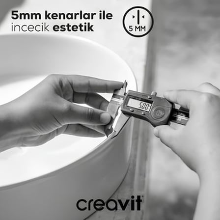 Deliksiz Dikdörtgen Lavabo 60 cm Modern Tasarım ile Şık
