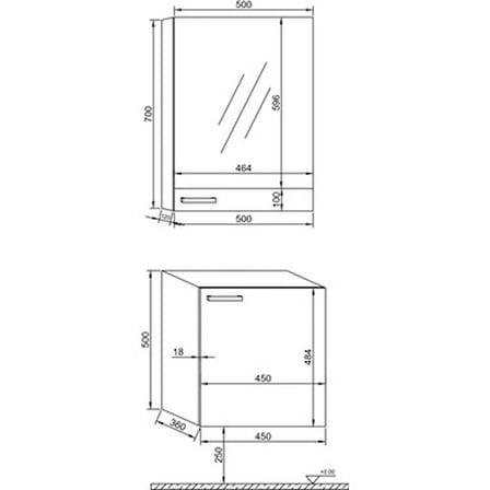 50 cm Antrasit Gri Banyo Aksesuarı, Modern Stil