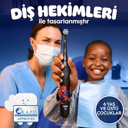 Çocuklar için şarjlı diş fırçası, Spider-Man tasarımı ile
