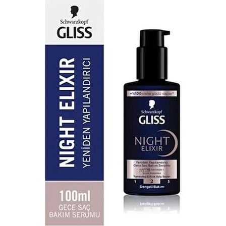 Yıpranmış Saçlar İçin Gece Serumu 100 ml, Yenileyici Etki