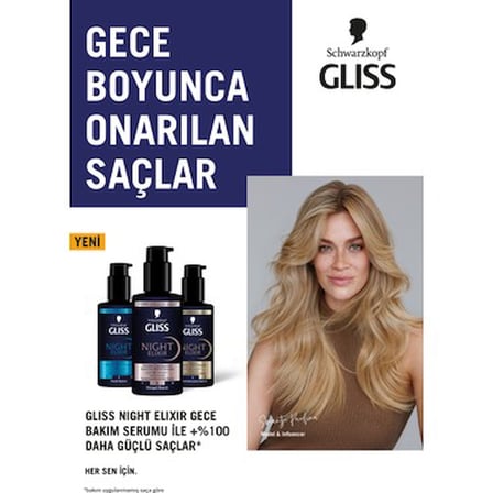 Yıpranmış Saçlar İçin Gece Serumu 100 ml, Yenileyici Etki