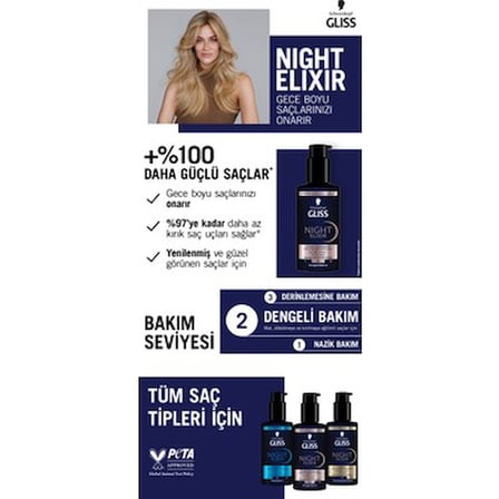 Yıpranmış Saçlar İçin Gece Serumu 100 ml, Yenileyici Etki