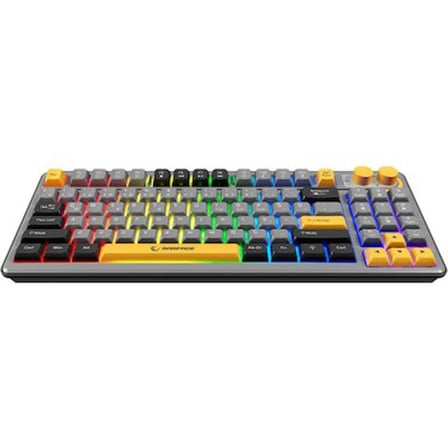 Rampage Cyclone Kablolu Membran Oyun Klavyesi Gri/Siyah RGB Aydınlatmalı Tuş Formu Q