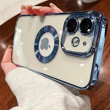 Apple iPhone 11 İçin Lens Korumalı Şeffaf Renkli Kapak