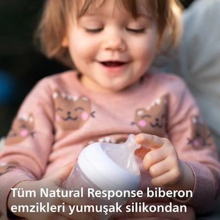 Silikon Biberon Emziği, Orta Akış Özellikli, 6+ Ay için