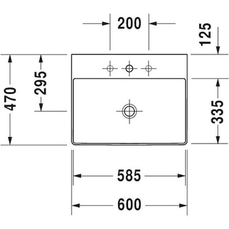 60 x 47 Boyutlarında Banklı Çanak Lavabo