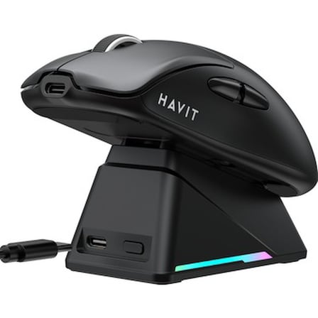Havit Gamenote M5 Pro Superlight Kablosuz Gaming Mouse - 30.000 Dpı, PAW3950 - Rgb Şarj Standlı -